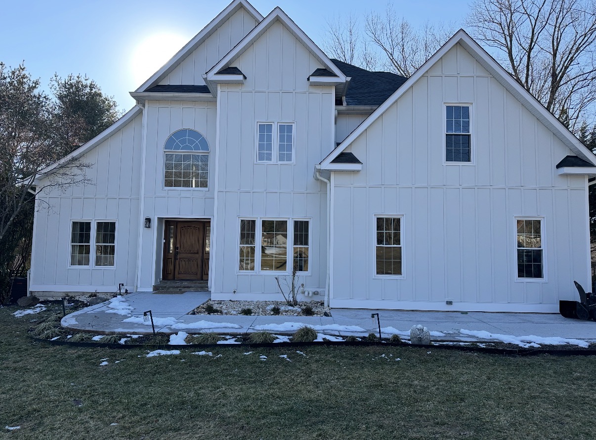 Stucco to Board-and-Batten Front — after